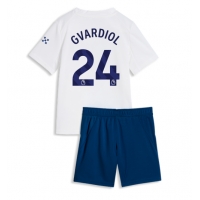 Camiseta Manchester City Josko Gvardiol #24 Tercera Equipación Replica 2026-27 para niños mangas cortas (+ Pantalones cortos)